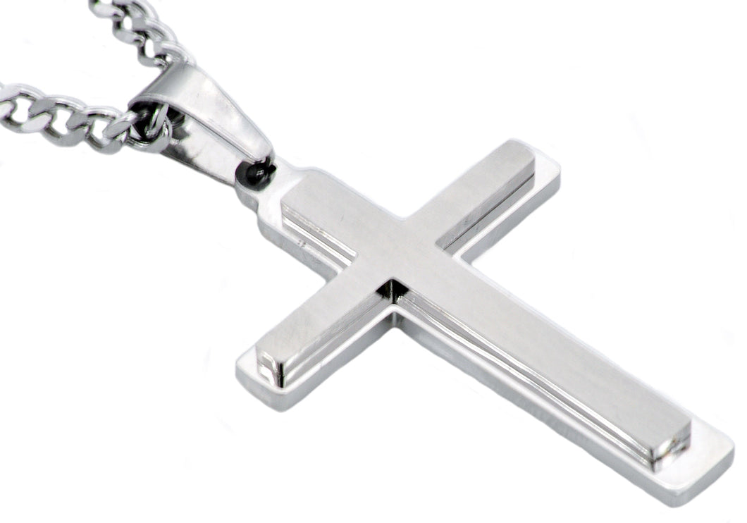 SKQIR Stainless Steel Cross Necklace for Men Silver Cross India | Ubuy